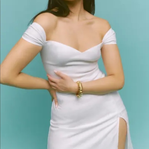 Reformation Bridgton Linen Dress White - Picture 4 of 7